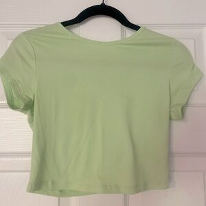 PacSun light green cropped t-shirt size womens small